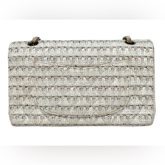 Chanel Women’s‎ Tweed Medium Timeless Classic Double Flap Shoulder Bag AUTHENTIC - Picture 3 of 16